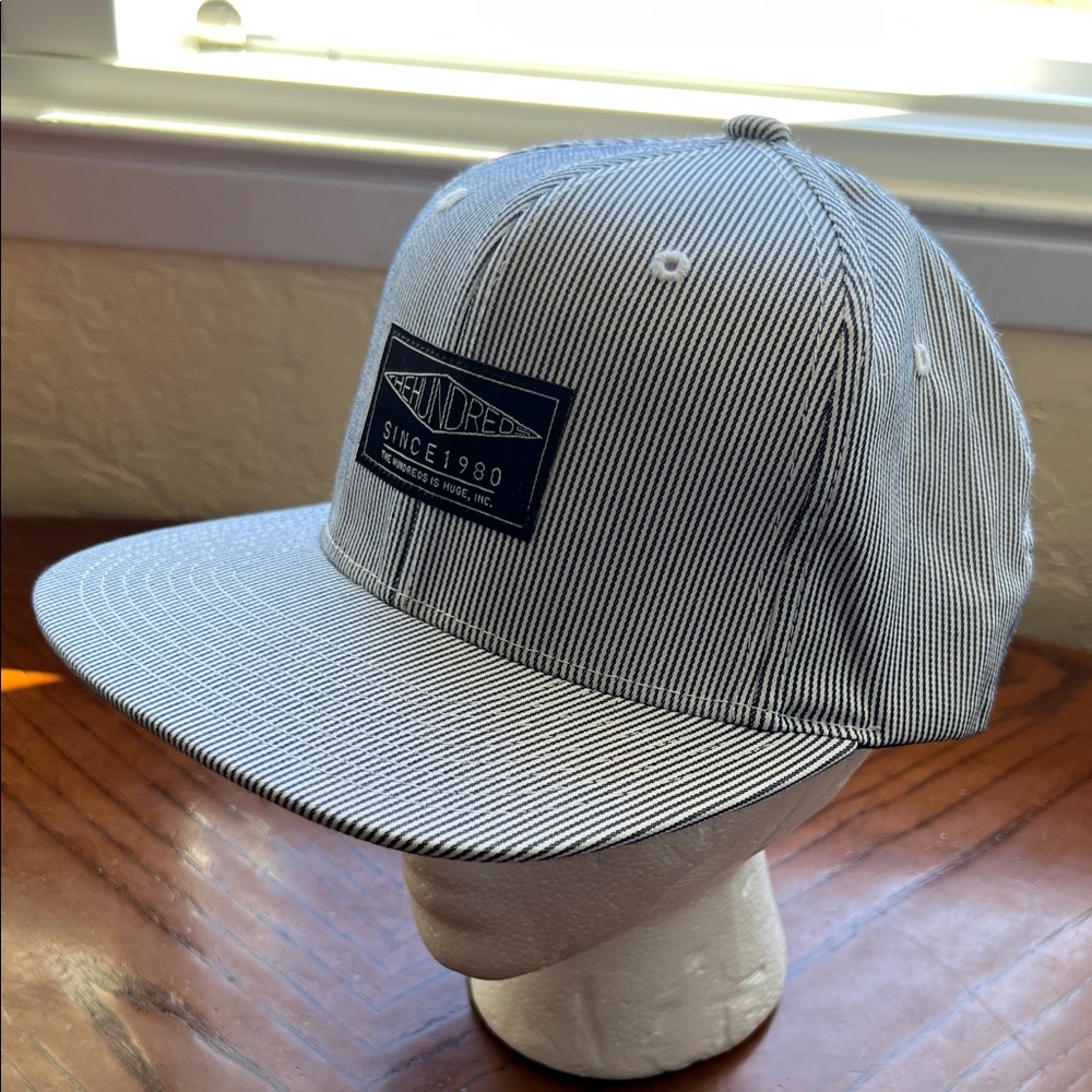 The Hundreds Black and White Striped Hat